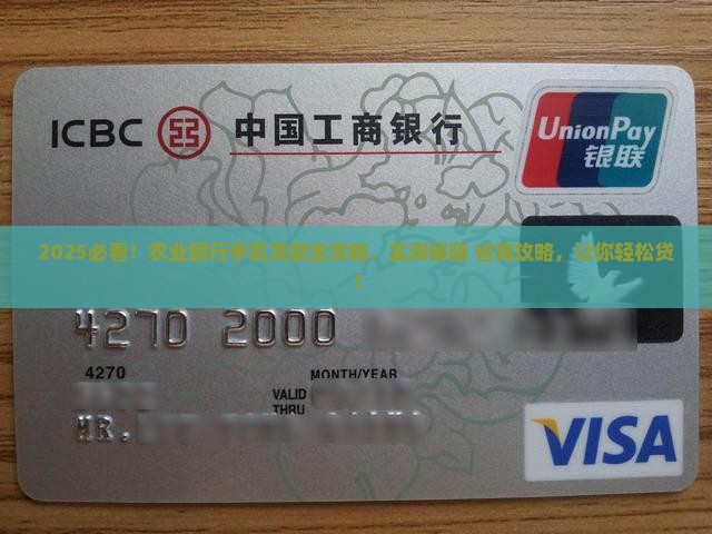 在农业银行用手机贷款怎么贷