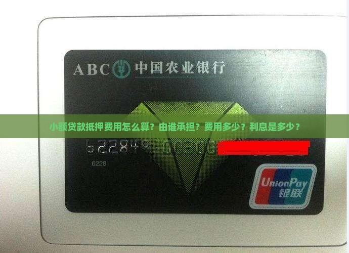 小额贷款抵押费用