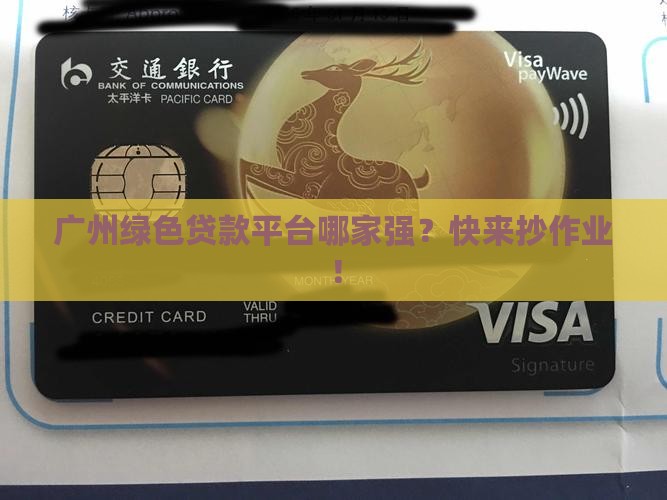 广州绿色贷款平台有哪些