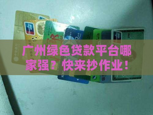 广州绿色贷款平台有哪些