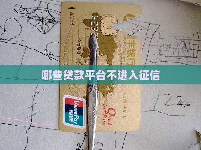哪家贷款不进入征信