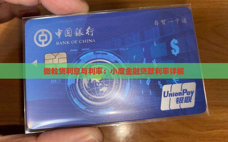 微粒贷小度金融贷款利率