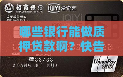 哪些银行可做质押贷款 哪些银行可做质押贷款