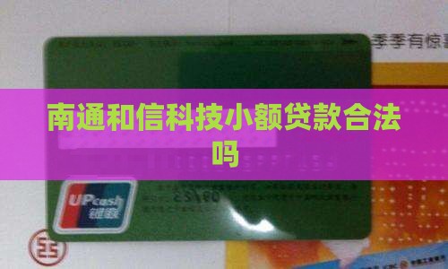 南通和信科技小额贷贷款