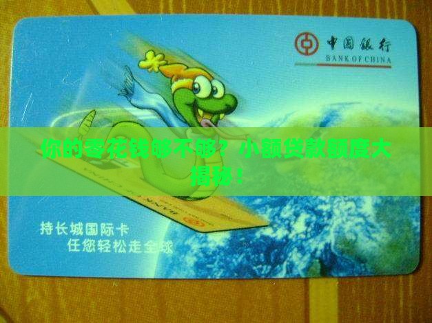 小额贷款的金额