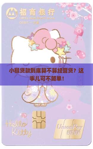 小额贷款是经营贷吗