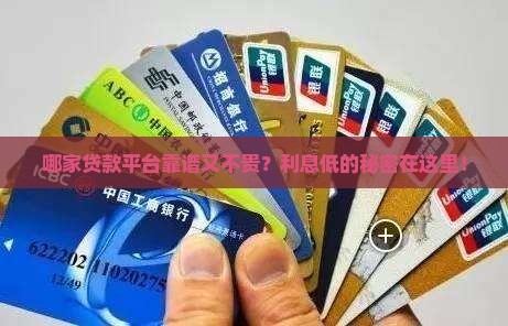 哪家贷款平台安全利息低
