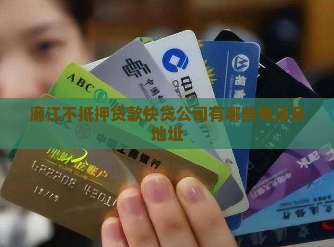 廉江不抵押贷款快贷公司