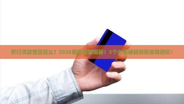 农行贷款查征信么