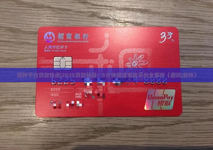 哪种平台贷款快点