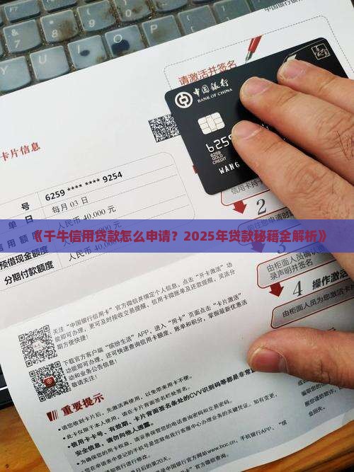 千牛信用贷款怎么处理