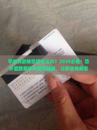 平台贷款被恐吓怎么办