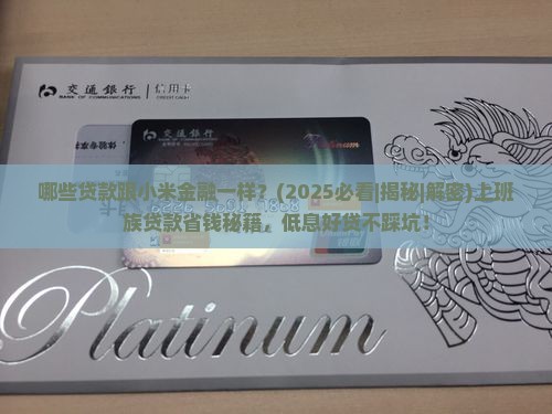 哪些贷款跟小米金融一样