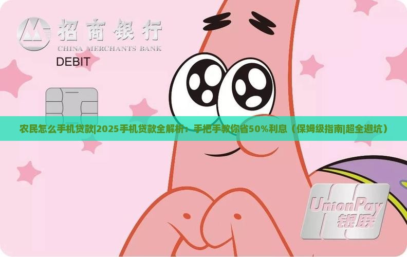 农民怎么手机贷款