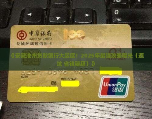 安徽池州做贷款的银行