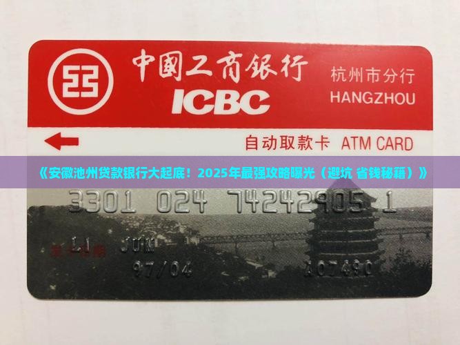安徽池州做贷款的银行