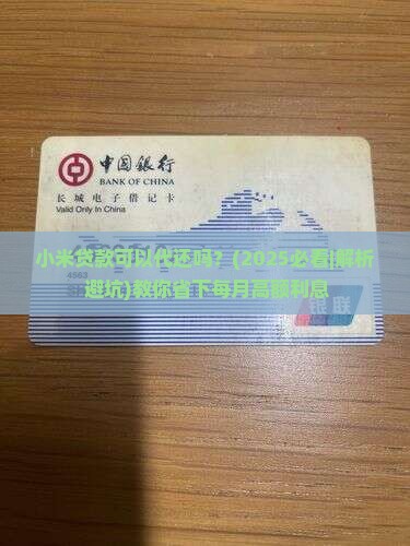 小米贷款可以代还吗