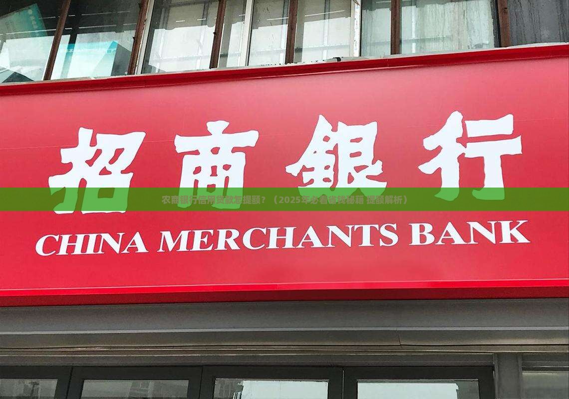 农商银行信用贷款怎提额