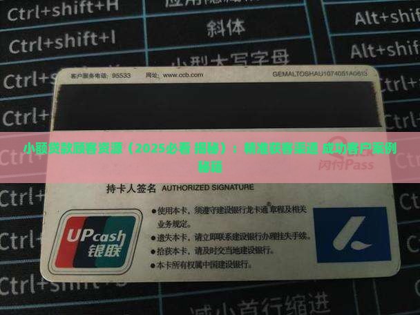 小额贷款顾客资源