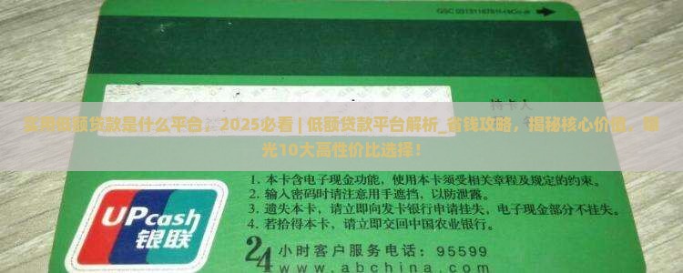 实用低额贷款是什么平台