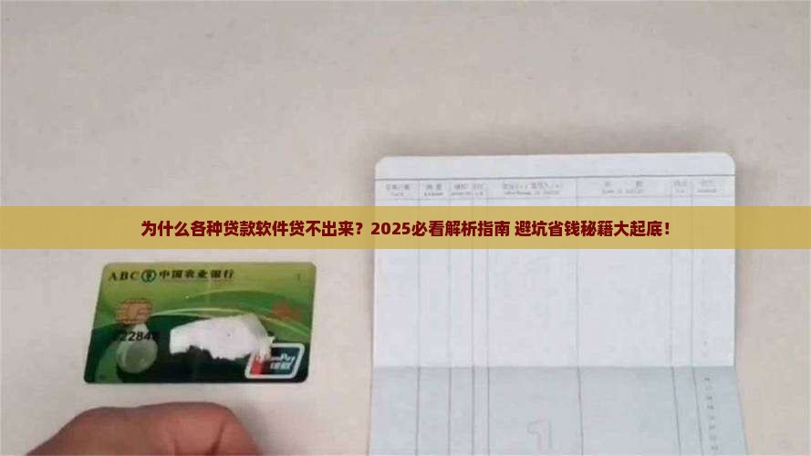 各种贷款软件贷不出来