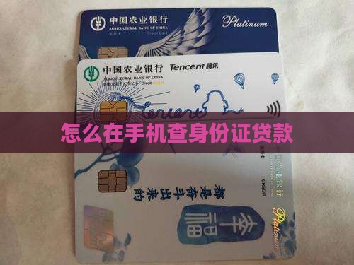 怎么在手机查身份证贷款