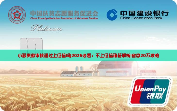 小额贷款审核通过上征信吗
