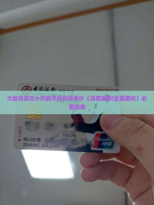 大额贷款三十万的平台利息多少