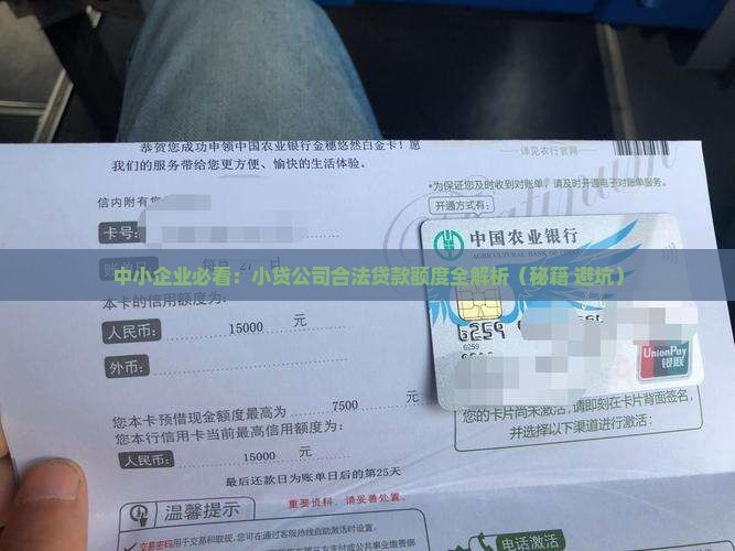 小贷公司合法贷款额度