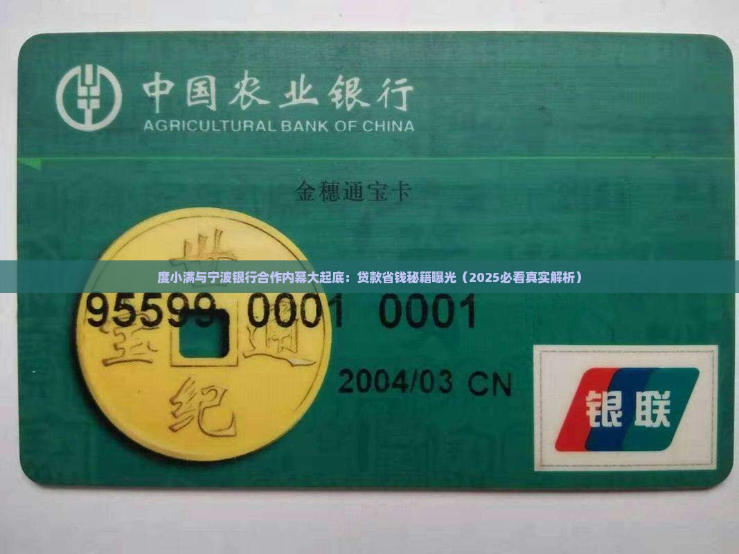 度小满贷款机构宁波银行