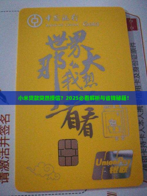 小米贷款突然授信