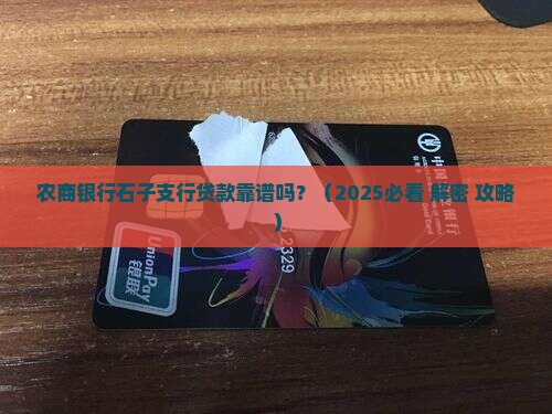 农商银行石子支行贷款