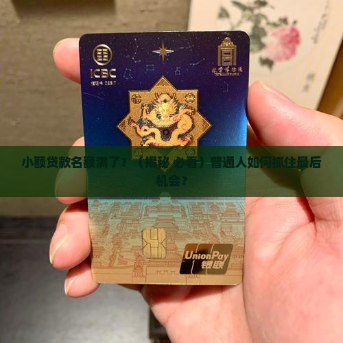 小额贷款名额满了