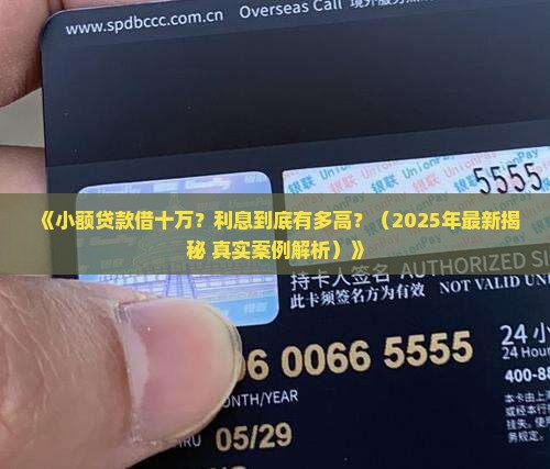 小额贷款十万利息多少