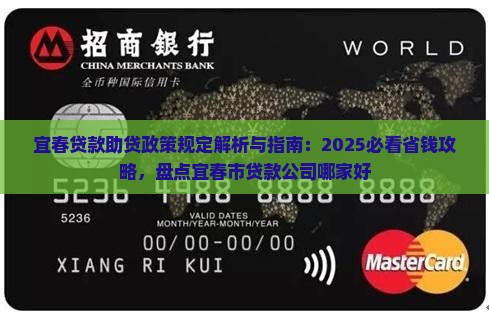宜春贷款助贷政策规定
