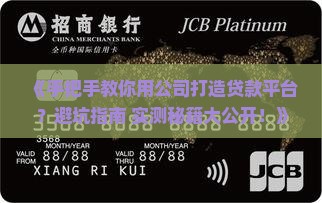 怎么用公司做贷款平台
