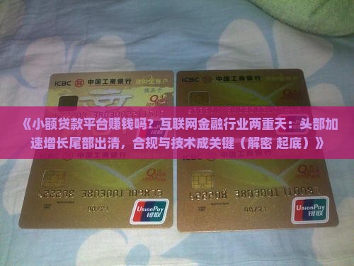 小额贷款平台赚钱吗