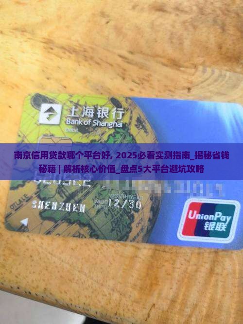 南京信用贷款哪个平台好