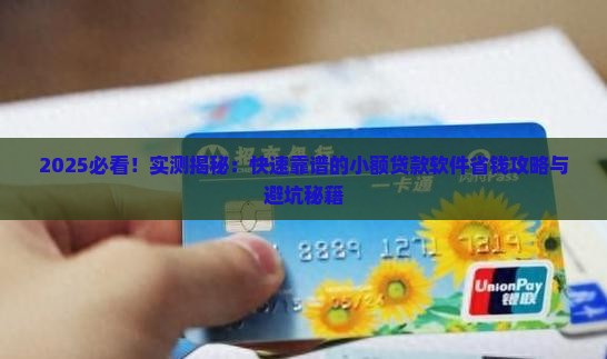 快速靠谱的小额贷款软件