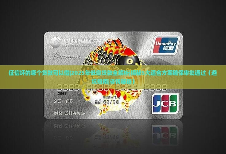 征信坏的哪个贷款可以借