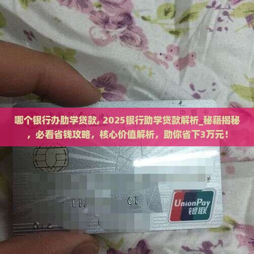 哪个银行办肋学贷款