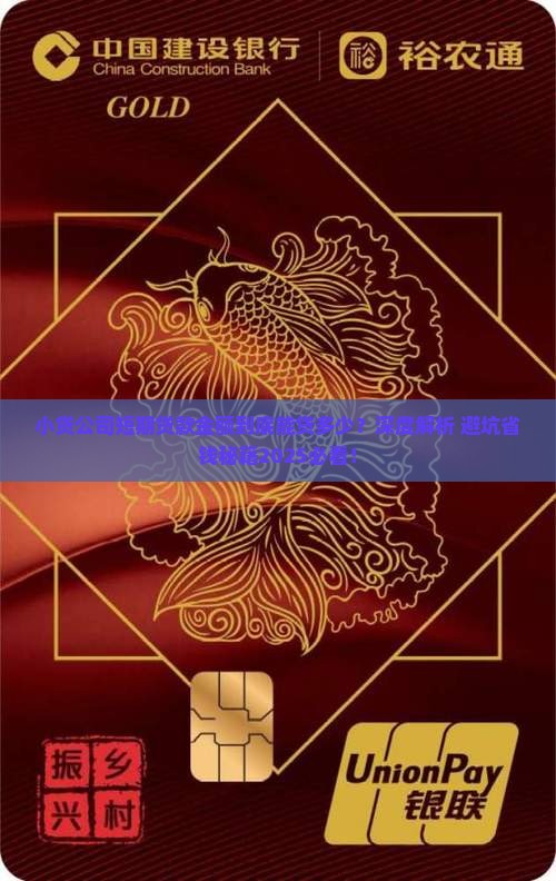 小贷公司短期贷款金额