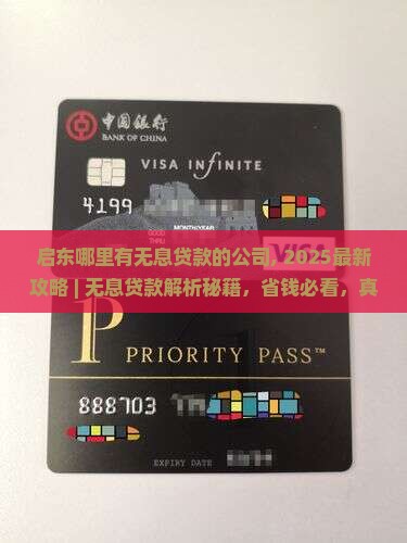启东哪里有无息贷款的公司