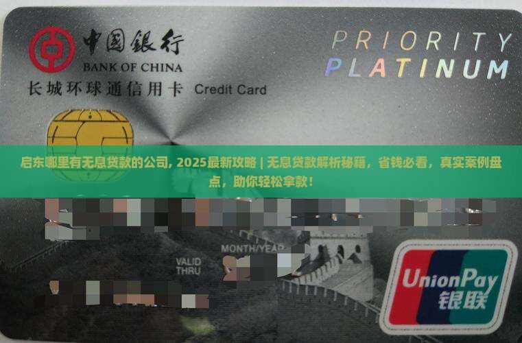 启东哪里有无息贷款的公司