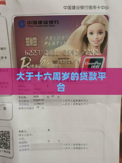 大于十六周岁的贷款平台