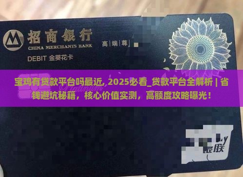 宝鸡有贷款平台吗最近