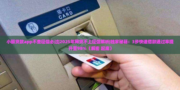 小额贷款app不查征信必过