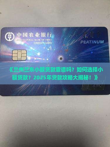 兰州兰东小额贷款