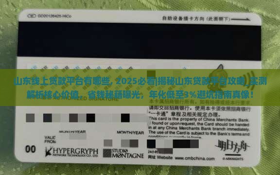 山东线上贷款平台有哪些