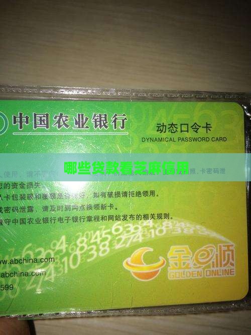 哪些贷款看芝麻信用